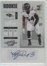 2017 Panini Contenders Optic Rookie Ticket Auto Tyus Bowser #198 Auto 07ap