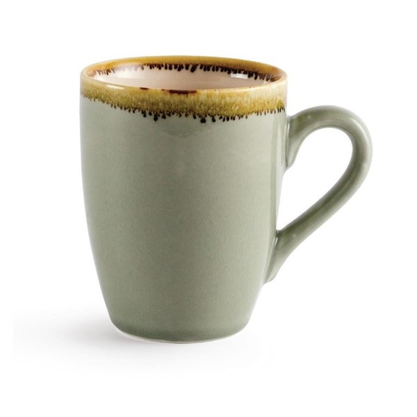 Olympia Kiln Kaffeebecher Moos | 34Cl | Porzellan | 12 Tassen-image