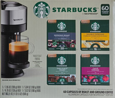 Starbucks Espresso Capsules for Nespresso Vertuo Variety Pack, 60 Counts