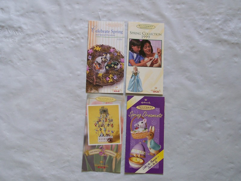 4 Spring Hallmark Ornaments Pamplets 1998-99-2000-01
