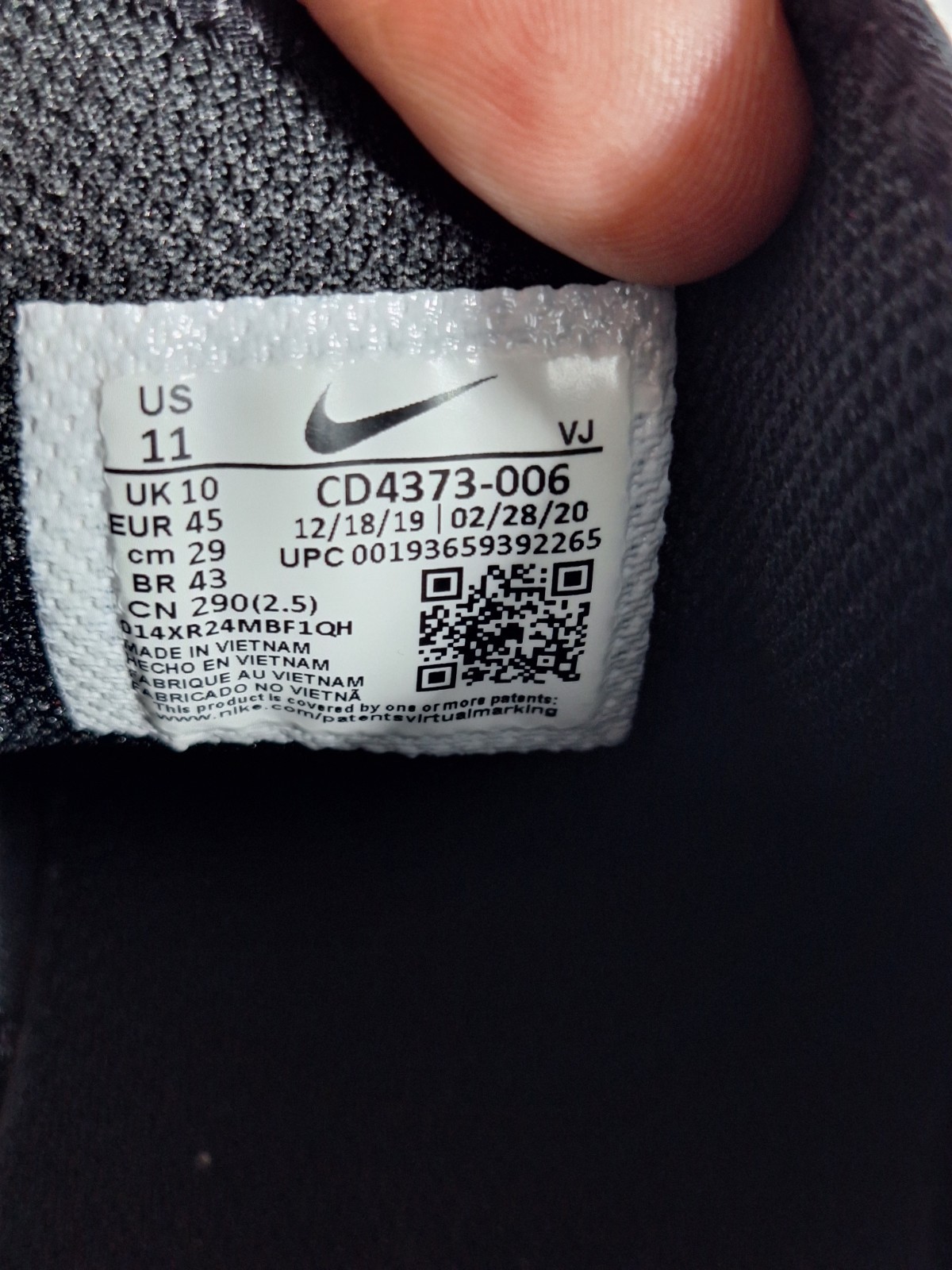 Nike React Vision Black White Running Sneakers Me… - image 5