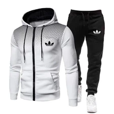2024 Mens New Tracksuit Hoodies+black Sweatpants Male Casual Sports Jogging Set