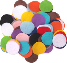 Mixed Color Assortment of Craft Felt Circles 2.5 Inch - 94Pc