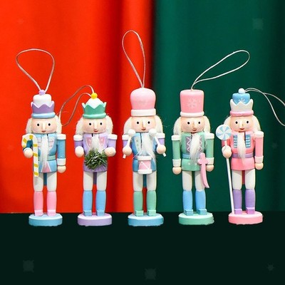 5x Christmas Nutcracker Figurines Nutcracker Dolls Festival Decors Wear