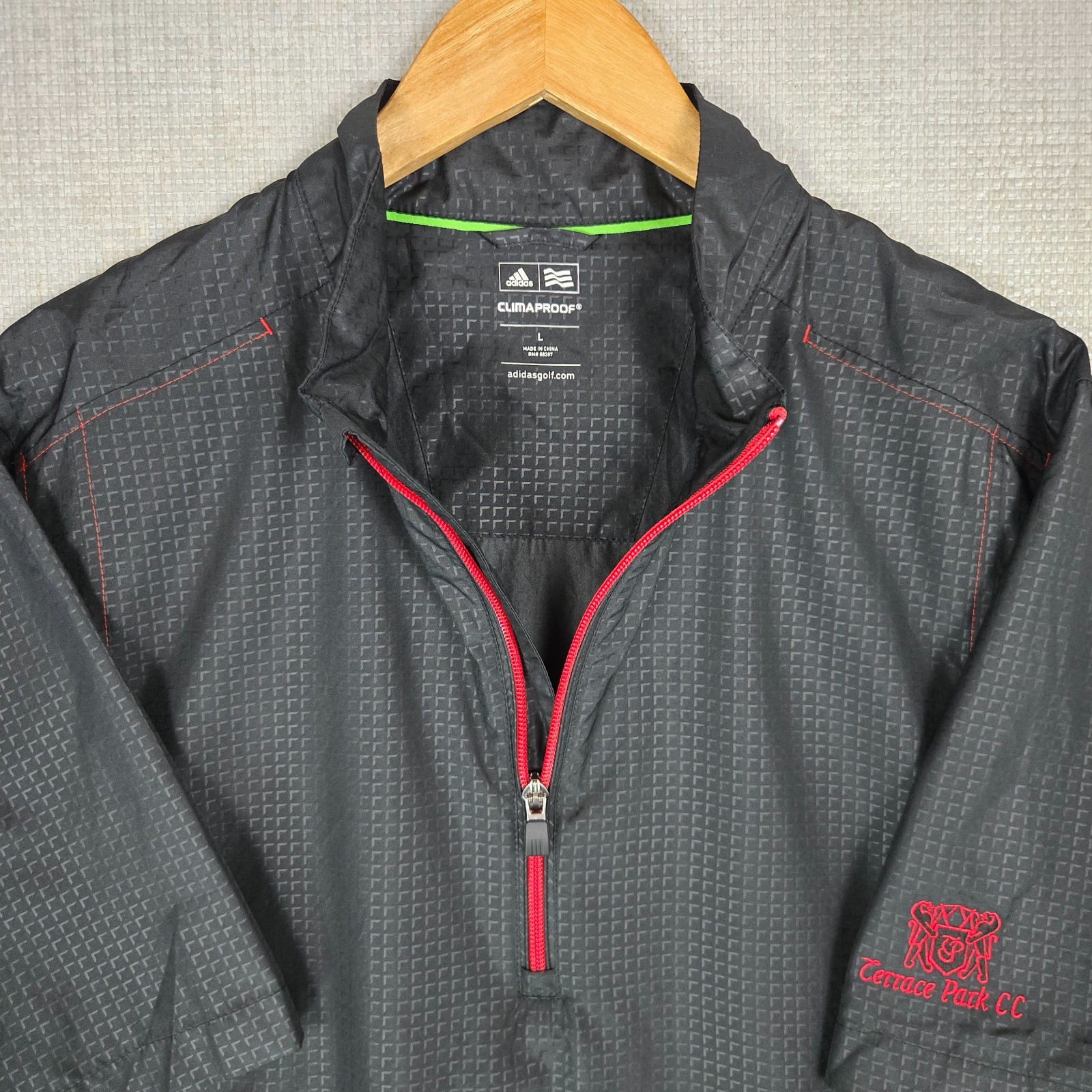 ADIDAS x TERRACE PARK CC OHIO Mens Windproof Short Sleeve Jacket Size Large Golf image 9
