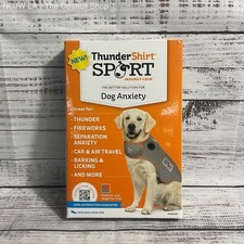 NOB Thundershirt Sport Dog Anxiety Vest Platinum Orange Trim