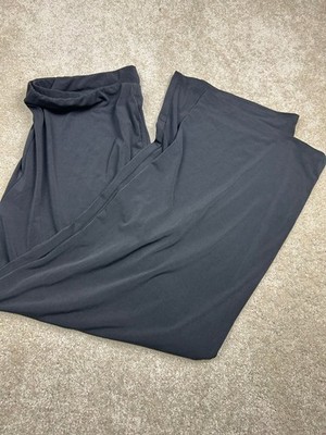 ALFANI Pants Women's Black L Wide Leg Pull On Stretch Recycled