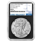 2025 (W) $1 1-oz American Silver Eagle NGC MS69 ER Blue Label Retro Core