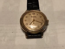 Vintage 1978  Bulova Accutron N8 Quartz runs perfect gold dial  10K RGP back