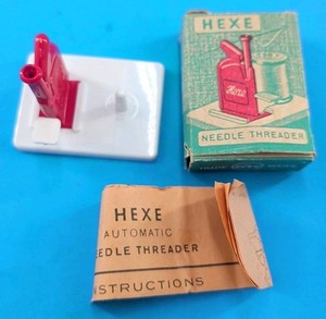 Vintage Hexe Automatic Needle Threader with instructions Germany