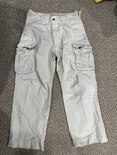 Abercrombie And Fitch Pants Mens 34R Beige Cargo Heavy Baggy Wide Leg AF 5040