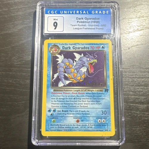 Pokémon TCG Dark Gyarados Prerelease Holo Promo 08/82 CGC 9 Rare