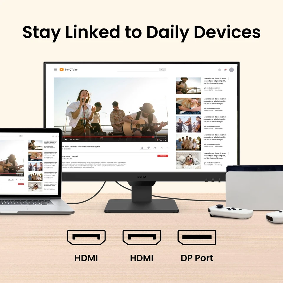 GW2790E 27 Inch Monitor, Gaming 100Hz, Full-HD, IPS, Eye-Care, HDMI, DP - Image 4 of 4