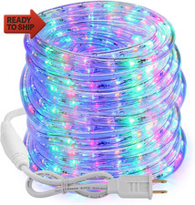 Multicolor Rope Lights,18Ft 216 LED Christmas Rope Lights Waterproof, 120V ETL