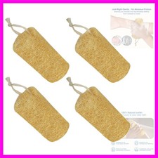 Natural Loofah Sponge 4 Packs , 6  Natural Loofah Exfoliating Body Scrubber E