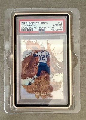 2022 Panini National | Tom Brady | Silver Wave | /25 #TB |  New England Patriots