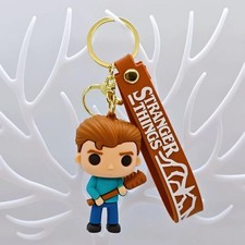 Stranger Things Eleven Robin Steve Dustin Barb PVC Keychain Figure Collectible