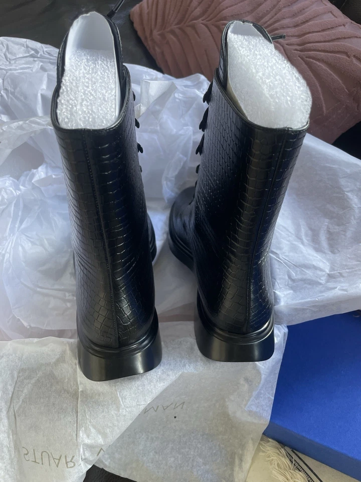Bottines en cuir de mouton McKenzee Bootie - Noir - Stuart Weitzman - Photo 3/4
