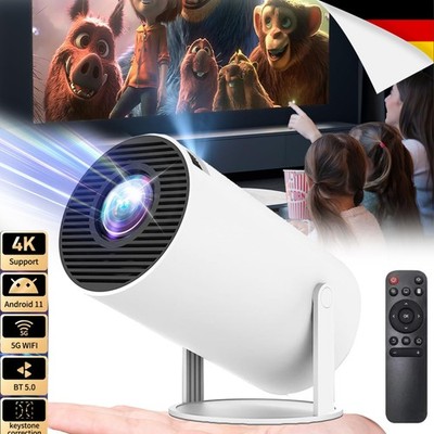 4K UHD Mini Smart Beamer 5G WiFi Heimkino Projektor LED für Bluetooth Android