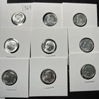 9 1964 10C Roosevelt Dime UNC .900 Silver Fresh From Roll VF