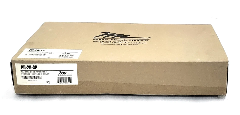 New Middle Atlantic PD-28-SP Series Protection Compact Surge Device w/ 2 Outlets - Image 3 of 4