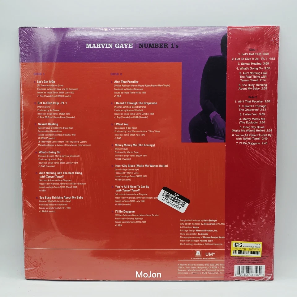 Marvin Gaye 1's Number Ones  [Limited Edition] Translucent Purple NEW Sealed LP - Image 3 of 4