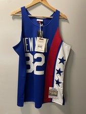 $300 RETAIL Dr. J Julius Erving Mitchell & Ness 1973-74 Nets ABA Jersey Size L