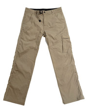 GUC Men's PrAna Zion Sandbar Brown Roll Tab Cargo Straight Hiking Pants 30 x 29