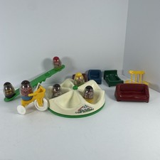 Weeble Romper Room Hasbro Playground Rare Play Set 6 Weebles 1973 Vtg See Pics