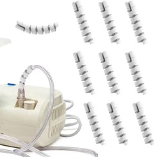 10 Pack Oxygen Tube Support Crimp Straightener for Hose Keep White