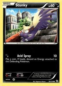 Stunky Common Dragons Exalted 76/124 Pokémon TCG