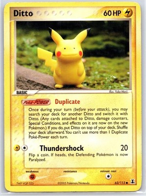 Ditto 63/113 Common Delta Species Pokemon Moderately Played