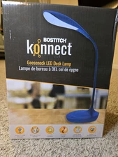 Bostitch Office LED Gooseneck Desk Lamp with USB Charging Port, 3 Dimming Levels