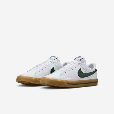 Nike Court Legacy (GS) White/Fir-Gum Light Brown UK 5/EUR 38 New In Full Box