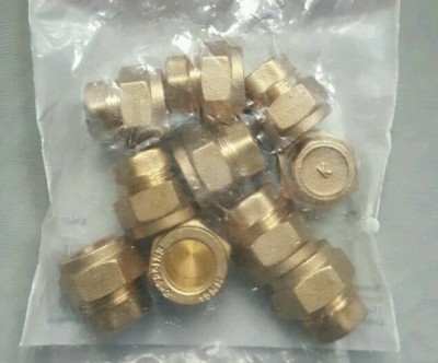15 mm x 15 mm ANSCHLAGKAPPE ENDE DRUCKGELENKVERSCHRAUBUNG - 10ER PACK SANITÄR