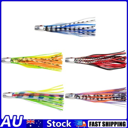 Durable Octopus Squid Skirt Bait Silicone Fishing Lure 3D Eyes for Sea