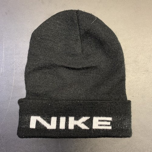 Vintage 90s Nike Beanie Black Logo 