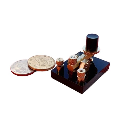 Mini Brass CW Key Shortwave Manual Morse Code Key for Transmission/Decoration - Photo 4/10