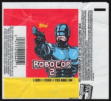 1990 Topps Robocop 2 Opened Wax Pack Wrapper AA329
