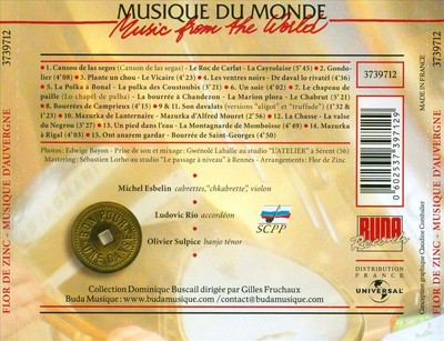 FLOR DE ZINC MUSIC OF AUVERGNE NEW CD