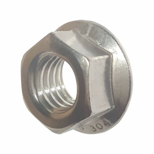 Flange Nuts Stainless Steel, Serrated Base for Locking All Sizes Available - Picture 1 of 64