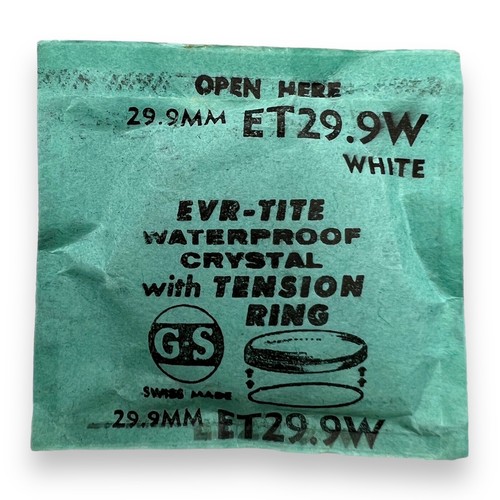 Round Watch Crystal x 1 G-S EVR-TITE Waterproof 16.1 - 34.5 WHITE Tension Ring - Picture 15 of 20