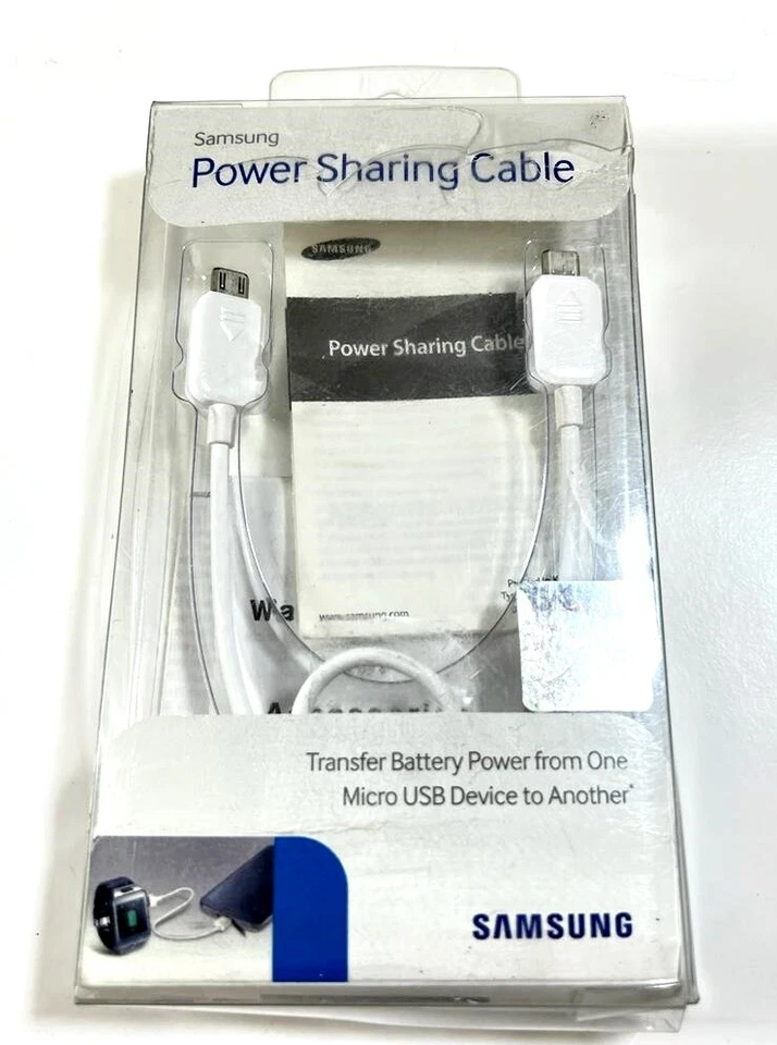 Samsung EP-SG900U Power Sharing Cable for Micro-USB Devices, White - Image 3 of 4