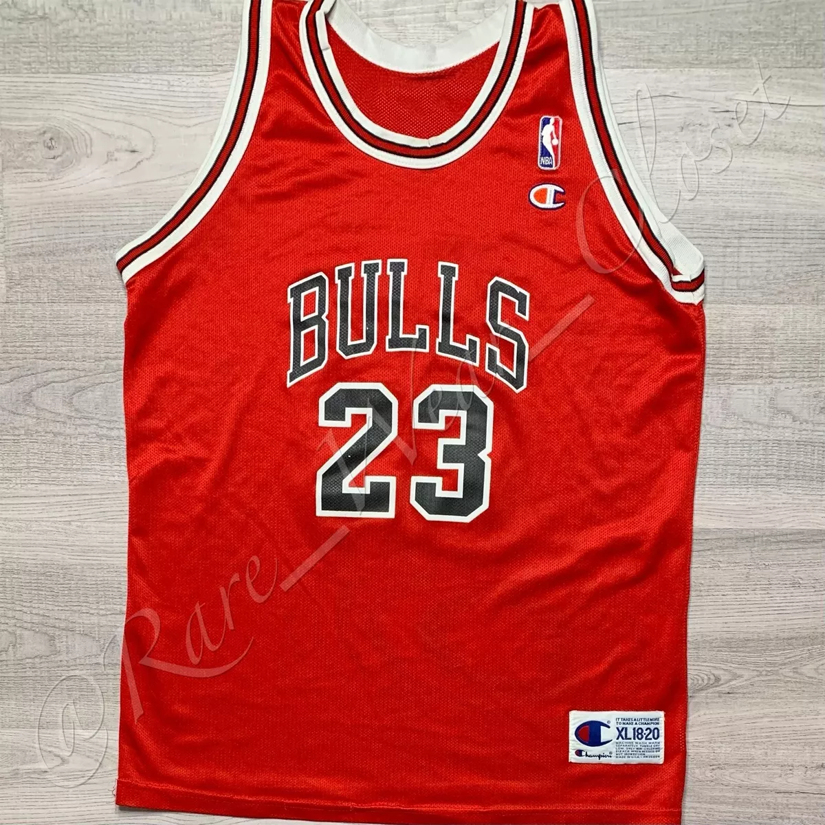 Chicago Bulls Michael Jordan Jersey Vintage Champion NBA Basketball Rare  size XL