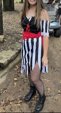 Women s Teen Large Pirate Sultry Maiden Dress Costume Halloween