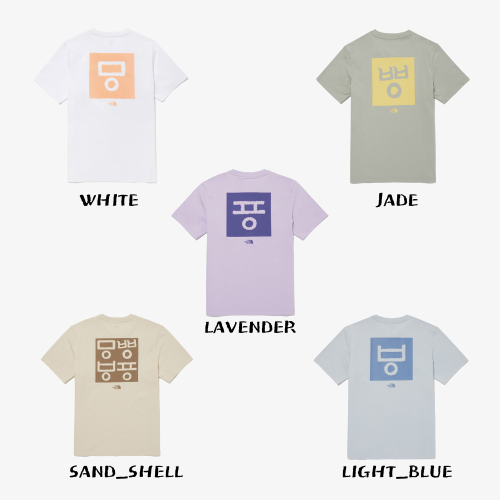 The North Face Korea HANGEUL S/S R/TEE 4 NT7UQ55C JADE ASIAN