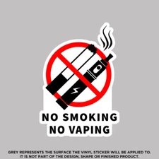No Smoking No Vaping, High Quality Vinyl Stickers