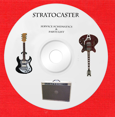 Stratocaster Repair schematics and parts list on 1 cd in pdf format 