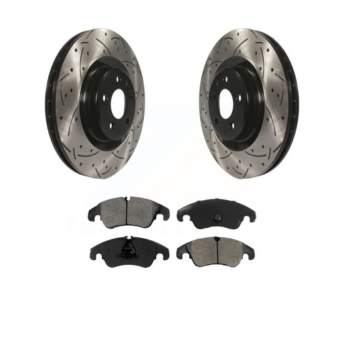 Power Stop 17-19 Audi A4 Rear Evolution Drilled & Slotted Rotors - Pair