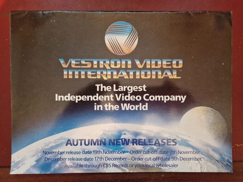 Vestron Video Sleaves 1986 Autumn Releases - Promotional Book - B15378